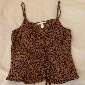 H&M leopard print crop top